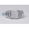 Mens Diamond Pave Pinky Band Ring 14K White Gold 0.85 ct