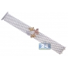Womens Diamond Butterfly Mesh Bracelet 18K Gold 8.60 ct 7.25"