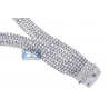 Womens 8 Row Diamond Tennis Bracelet 18K White Gold 19.94 ct
