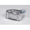 Mens Princess Cut Diamond Rectangle Ring 14K White Gold 1.26 ct