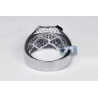 Mens Round Diamond High Pinky Ring 14K White Gold 1.91 ct