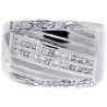 Mens Diamond Anniversary Band Ring 14K White Gold 0.44 Carat