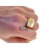 Mens Diamond Anniversary Band Ring 14K Yellow Gold 0.44 Carat
