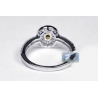 Womens Canary Diamond Engagement Ring 14K White Gold 0.84 ct