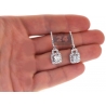 Womens VS2 F Diamond Drop Earrings 18K White Gold 2.56 Carat