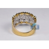 Womens Diamond Openwork Ring 18K Two Tone Gold 0.81 ct