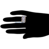 Womens Diamond Openwork Ring 18K Two Tone Gold 0.81 ct