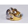 Womens Diamond Braided Wave Ring 18K Yellow Gold 1.68 ct