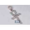 Mens Diamond Egyptian Ankh Cross Pendant 14K Rose Gold 2.85 ct