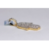 Mens Full Diamond Hamsa Hand Pendant 14K Yellow Gold 2.27 ct