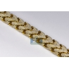 Mens Diamond Franco Bracelet 10K Yellow Gold 43.11 ct 410 grams