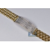 Mens Diamond ID Cuban Link Bracelet 14K Yellow Gold 6.35 ct 8.75"