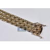 Mens Diamond ID Cuban Link Bracelet 14K Yellow Gold 6.35 ct 8.75"