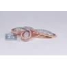 Mens Diamond Pave Halo Cross Pendant 14K Rose Gold 2.93ct