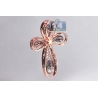 Mens Diamond Pave Halo Cross Pendant 14K Rose Gold 2.93ct