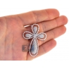 Mens Diamond Pave Halo Cross Pendant 14K Rose Gold 2.93ct