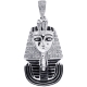 10K White Gold 0.56 ct Diamond Enamel Pharaoh Mens Pendant