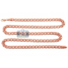 Handmade 14K Rose Gold Russian Bismark Mens Chain 7 mm
