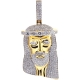 14K Yellow Gold 5.02 ct Diamond Jesus Christ Face Mens Pendant