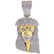 14K Yellow Gold 7.21 ct Diamond Jesus Christ Head Mens Pendant