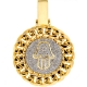10K Yellow Gold 0.74 ct Diamond Hamsa Hand Cuban Pendant