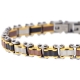 Four Color Steel Bicycle Link Mens Bracelet 8 mm 8 1/4 inches