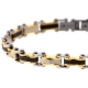 Tri-Tone Steel Bicycle Link Mens Bracelet 7 mm 8 1/2 inches