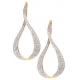 14K Yellow Gold 2.08 ct Diamond Womens Open Loop Earrings