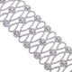 18K White Gold 17.10 ct Diamond Womens Wide Bracelet 7 inches