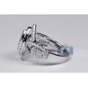 Womens Diamond Cluster Ring 18K White Gold 1.24 ct