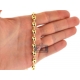 10K Yellow Gold Anchor Puffed Link Mens Chain 7 mm