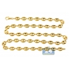 Real 10K Yellow Gold Hollow Anchor Puff Link Mens Chain 8 mm