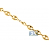Real 10K Yellow Gold Hollow Anchor Puff Link Mens Chain 8 mm