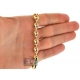 10K Yellow Gold Anchor Puff Link Mens Chain 8 mm