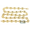 10K Yellow Gold Puffed Mariner Anchor Link Mens Chain 10mm
