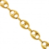 Real 10K Yellow Gold Puffed Mariner Anchor Link Mens Chain 12mm