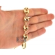 10K Yellow Gold Puffed Anchor Link Mens Chain 12 mm