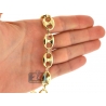 10K Yellow Gold Puff Mariner Anchor Link Mens Chain 14.5 mm