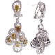 14K White Gold 5.57 ct Fancy Diamond Womens Dangle Earrings