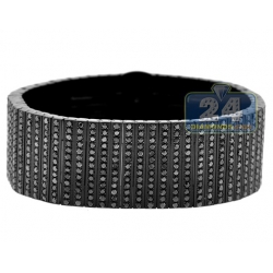Joe Rodeo Steel 32.00 ct Black Diamond Bracelet 8.5 Inches