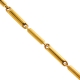 10K Yellow Gold Round Bar Link Mens Chain 3 mm