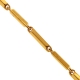 10K Yellow Gold Rhomb Bar Link Mens Chain 3 mm