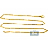 10K Yellow Gold Rhomb Bar Link Mens Chain 3 mm