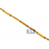 10K Yellow Gold Rhomb Bar Link Mens Chain 3 mm