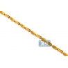 Italian 10K Yellow Gold Hollow Oval Bar Link Mens Chain 3.5mm