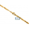 Italian 10K Yellow Gold Hollow Oval Bar Link Mens Chain 3.5mm