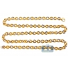 Real 10K Two Tone Gold Puffed Round Cable Mens Chain 7.5 mm