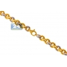 Real 10K Two Tone Gold Puffed Round Cable Mens Chain 7.5 mm