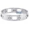 Solid Stainless Steel Section Link Mens Wrist Bracelet 14mm 8"