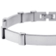 Stainless Steel Bar Link Mens Bracelet 9 mm 8 1/4 inches
